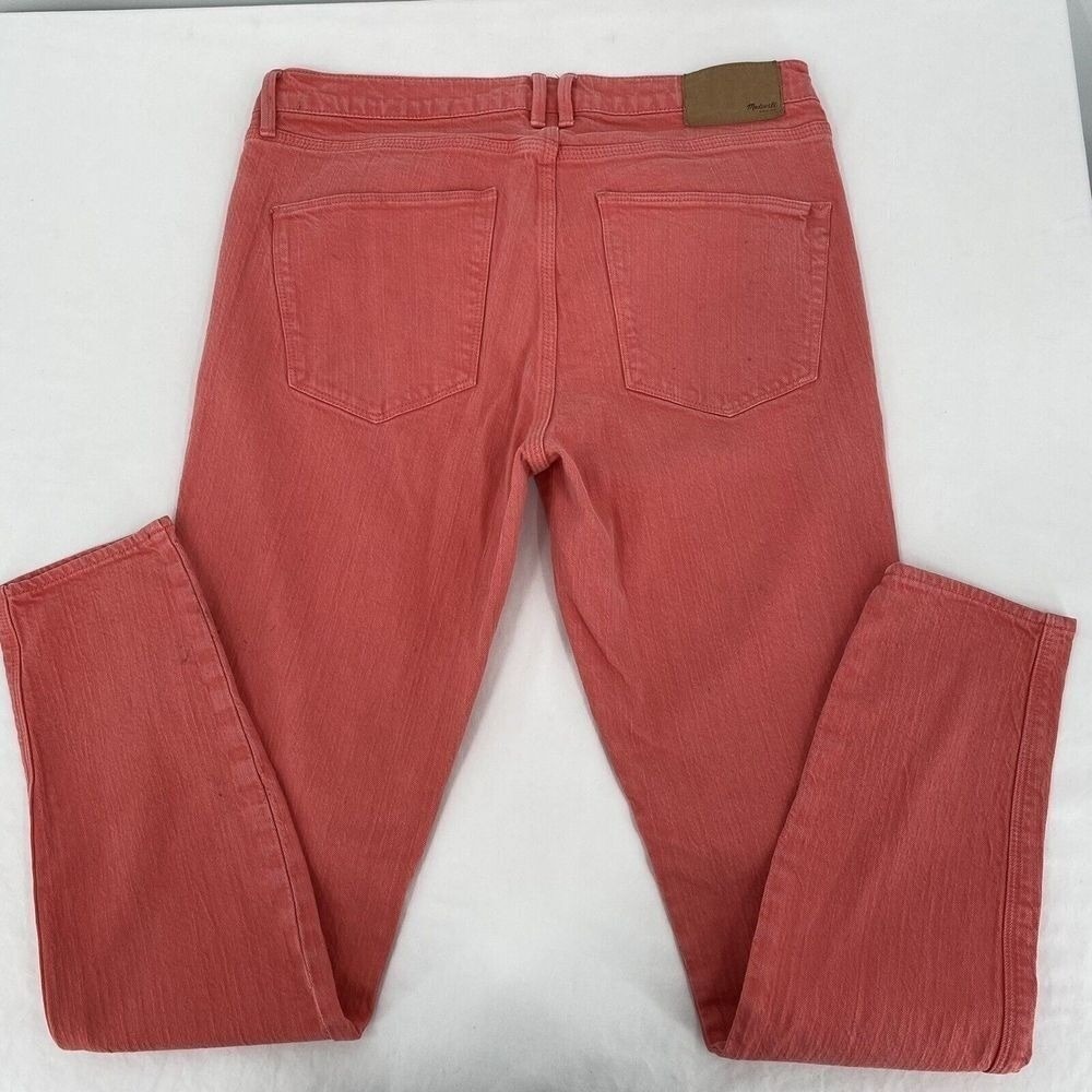 Madewell Women 27 Skinny Ankle Jeans Coral Pink Stretch Denim Mid Rise Pants - Picture 2 of 9